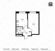 1-к квартира, 39.8 м², 9/25 эт. Москва