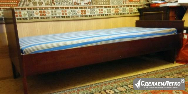 Кровать односпальная с матрасом в отл состоянии Москва - изображение 1