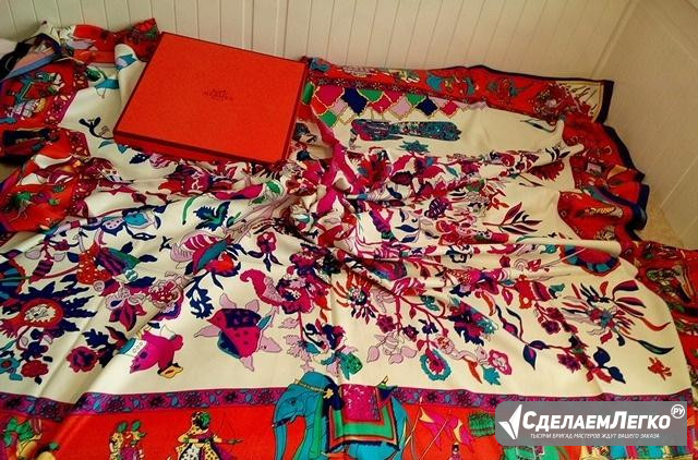 Hermes платок шелк, топленое молоко Москва - изображение 1