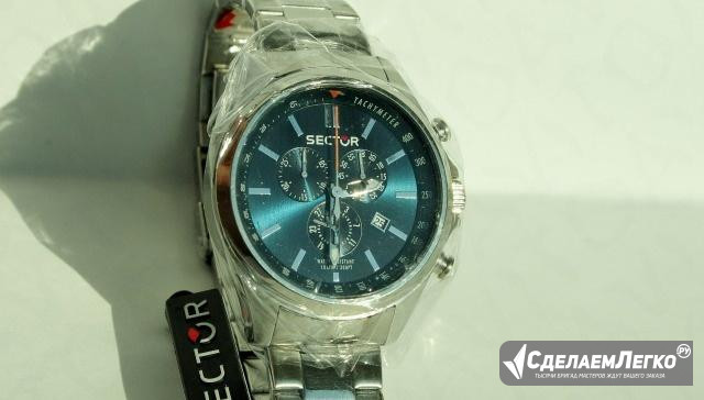 Часы хронограф Sector 180 на браслете новые Италия Москва - изображение 1