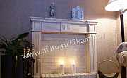 Декоративный камин кмр-102 с подиумом и стенкой Москва
