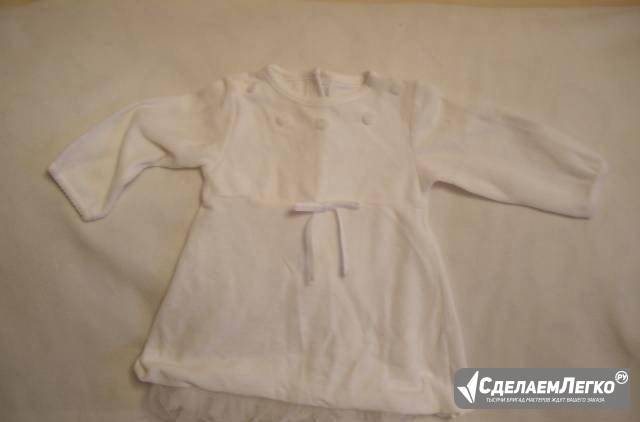 Платье белое велюровое Москва - изображение 1