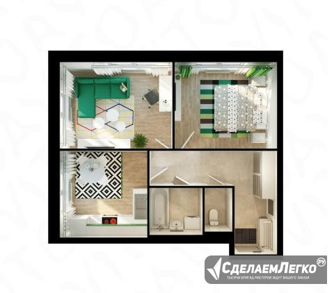 2-к квартира, 48.9 м², 19/24 эт. Санкт-Петербург - изображение 1