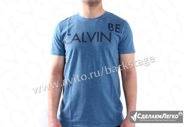 Футболка мужская Calvin Klein Blue (S) Санкт-Петербург - изображение 1