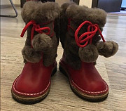 Новые кожаные сапоги с натуральным мехом Москва