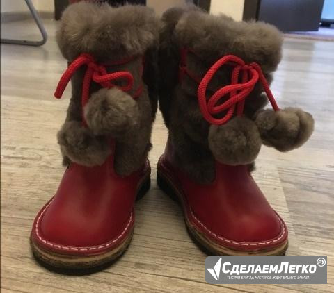 Новые кожаные сапоги с натуральным мехом Москва - изображение 1