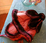 Зимняя шапка меховая розовая детская Тюмень