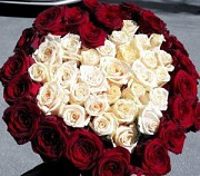 Сердце из роз 101 Аваланш (Подмосковье) 50 см Москва