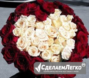 Сердце из роз 101 Аваланш (Подмосковье) 50 см Москва - изображение 1