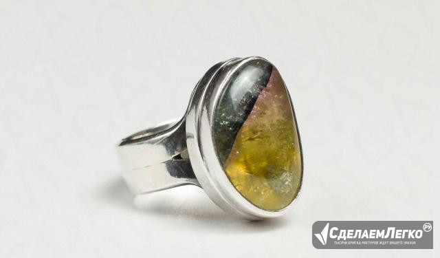 Кольцо из серебра 925 проба с турмалином Москва - изображение 1