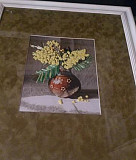 Картина "Букет мимозы" (вышивка, бисер) 3 Самара