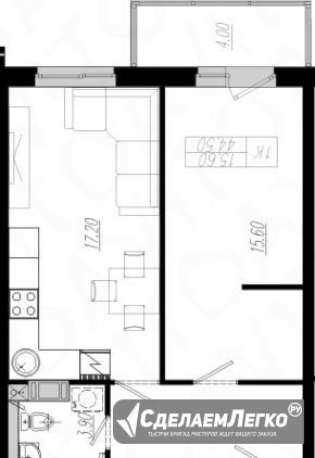 1-к квартира, 44.5 м², 9/10 эт. Санкт-Петербург - изображение 1