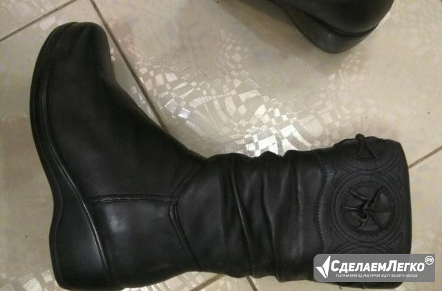 Сапоги зимние натуральная кожа мех почти новые Москва - изображение 1