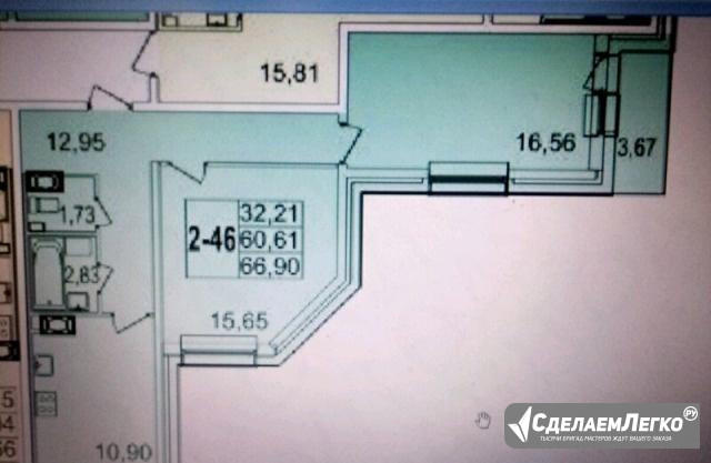 2-к квартира, 67 м², 23/25 эт. Санкт-Петербург - изображение 1