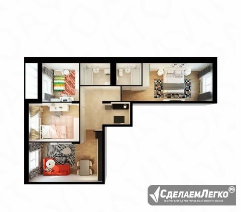 3-к квартира, 84.6 м², 8/17 эт. Котельники - изображение 1