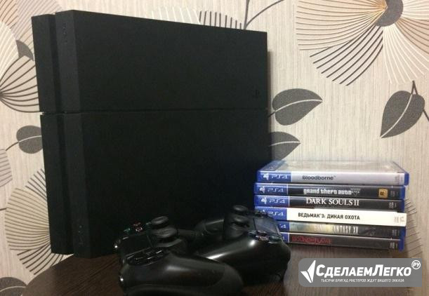 Sony Playstation 4 (PS4) + 6 игр Воронеж - изображение 1