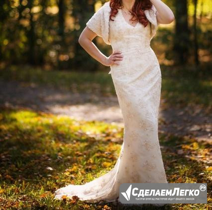 Свадебное платье Sarah Bride, прямое + накидка Москва - изображение 1