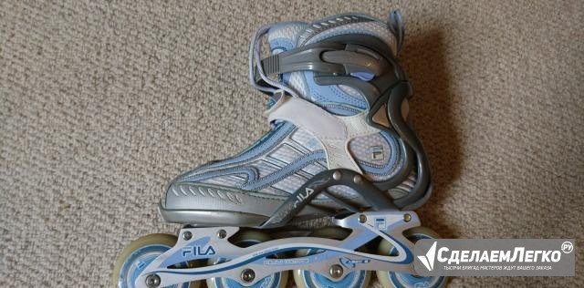 Ролики Ж Fila alu wave р.35/36 +чехол +защита Москва - изображение 1
