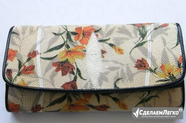 Кошелек женский кожа ската натур скат охра Москва - изображение 1