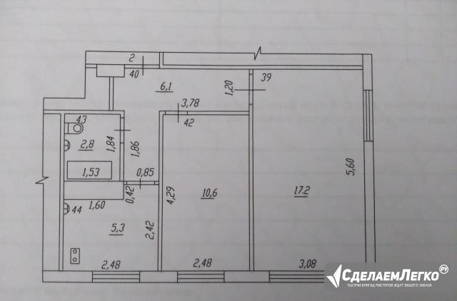 2-к квартира, 42 м², 1/5 эт. Самара - изображение 1