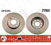 Диски тормозные передние Audi, VW, Skoda Волгоград