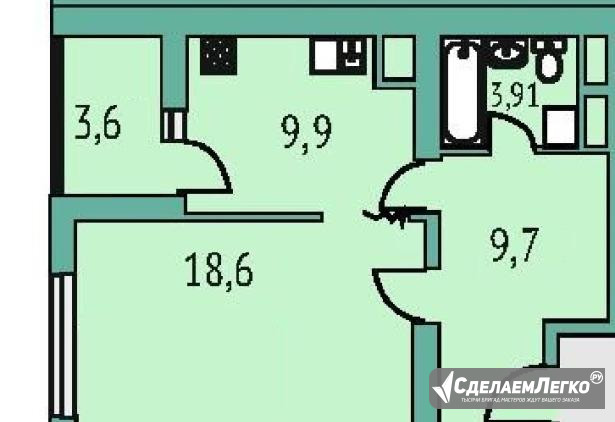 1-к квартира, 45.4 м², 20/23 эт. Рязань - изображение 1