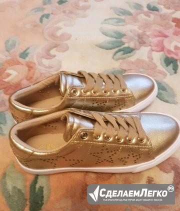 Кеды Guess (золотые) Кожаные Москва - изображение 1