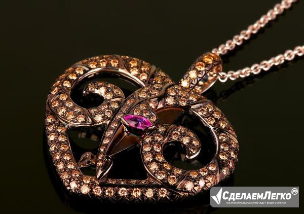 Золотой кулон с бриллиантами 1.19ct. Vendome Москва - изображение 1