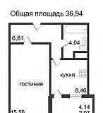 1-к квартира, 36.9 м², 2/9 эт. Сургут