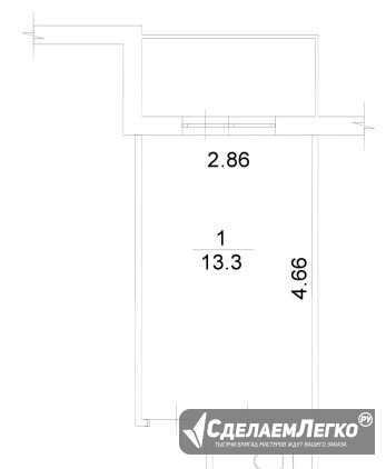 Студия, 15.3 м², 1/9 эт. Нижневартовск - изображение 1