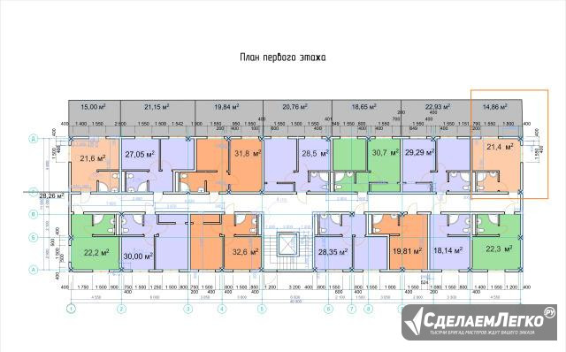 Студия, 21.4 м², 1/4 эт. Сочи - изображение 1