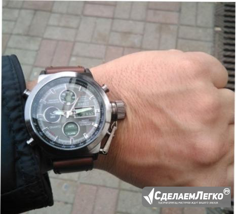Мужские часы 3003 амст в коробочке для подарка Москва - изображение 1