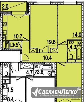 3-к квартира, 80.2 м², 3/22 эт. Красногорск - изображение 1