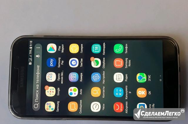SAMSUNG Galaxy A7 (2017) black Омск - изображение 1