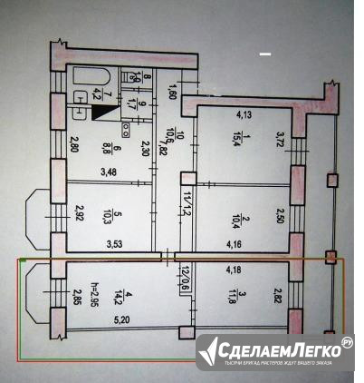 Комната 26 м² в 4-к, 2/2 эт. Хабаровск - изображение 1