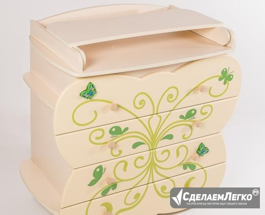Пеленальный комод Сафаня "Бабочка" (ваниль) Красноярск - изображение 1