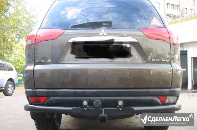 Фаркоп с защитой заднего бампера Mitsubishi Pajero Москва - изображение 1