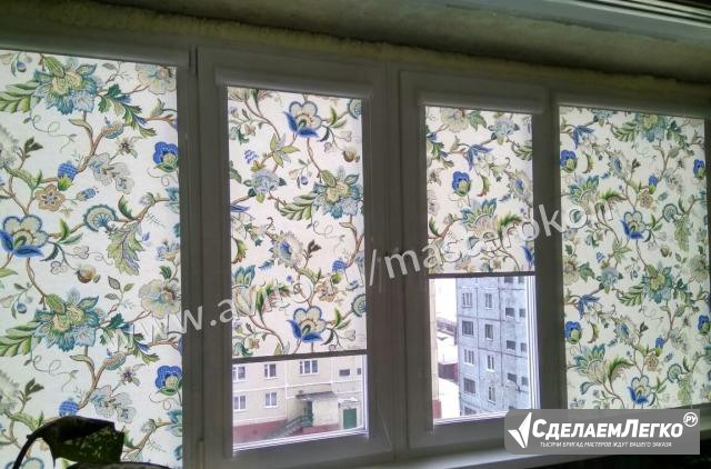 Рулонные шторы Джунгли синие Норильск - изображение 1
