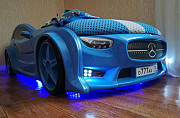Кровать машина 3D синий спортивный мерседес Иркутск