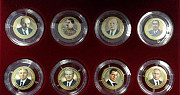 Набор из 8 цветных монет серии "Правители России" Петропавловск-Камчатский