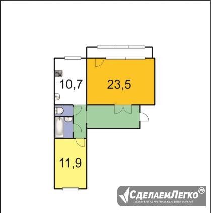 2-к квартира, 62.2 м², 7/11 эт. Екатеринбург - изображение 1