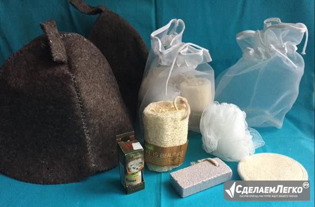 Подарочный банный набор, шляпа для бани, масло Москва - изображение 1
