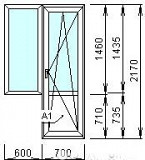 Пластиковые окна пвх балконный блок 1300*2170 мм Санкт-Петербург
