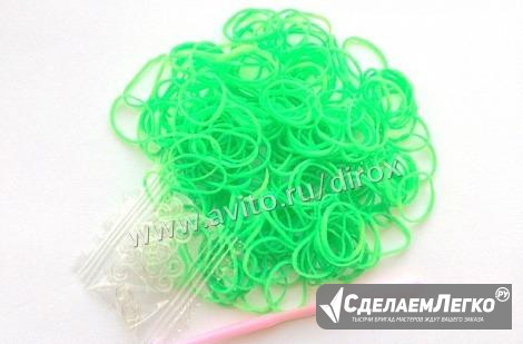 Набор резиночек дплетения Loom Bands. Зеленый Москва - изображение 1