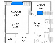 1-к квартира, 37.9 м², 10/10 эт. Самара