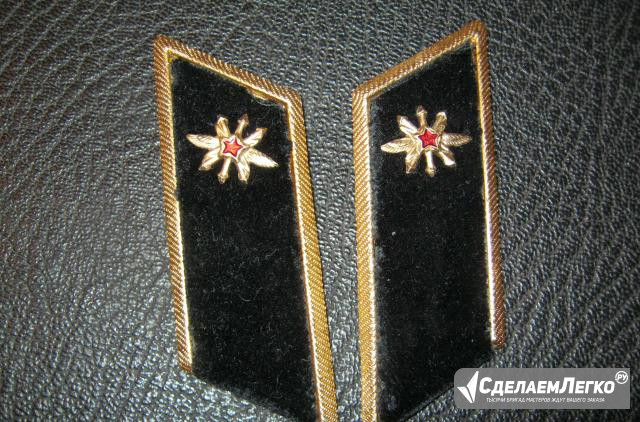 Петлицы с эмблемами войск связи 1970-80-х годов,на Красноярск - изображение 1