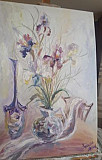 Картина маслом с цветами "Ирисы" Самара