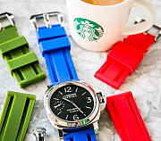 Цветные каучуковые ремни на Panerai Москва