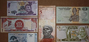 Набор банкнот Африки и Южной Америки UNC пресс Химки