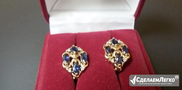 Серьги 585 пробы арт. 296/3 Москва - изображение 1